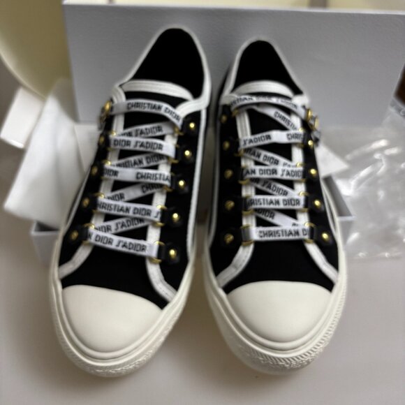 NEW Dior Walk'n'Dior Sneakers EU 38 - Navy Oblique Embroidered Limited Edition - Picture 1 of 5